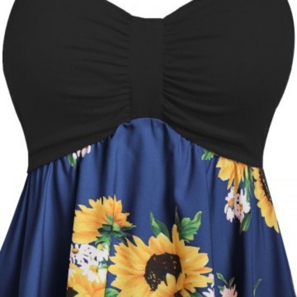 Blueberry Sunflower Dress 3X - Picture 2 of 4